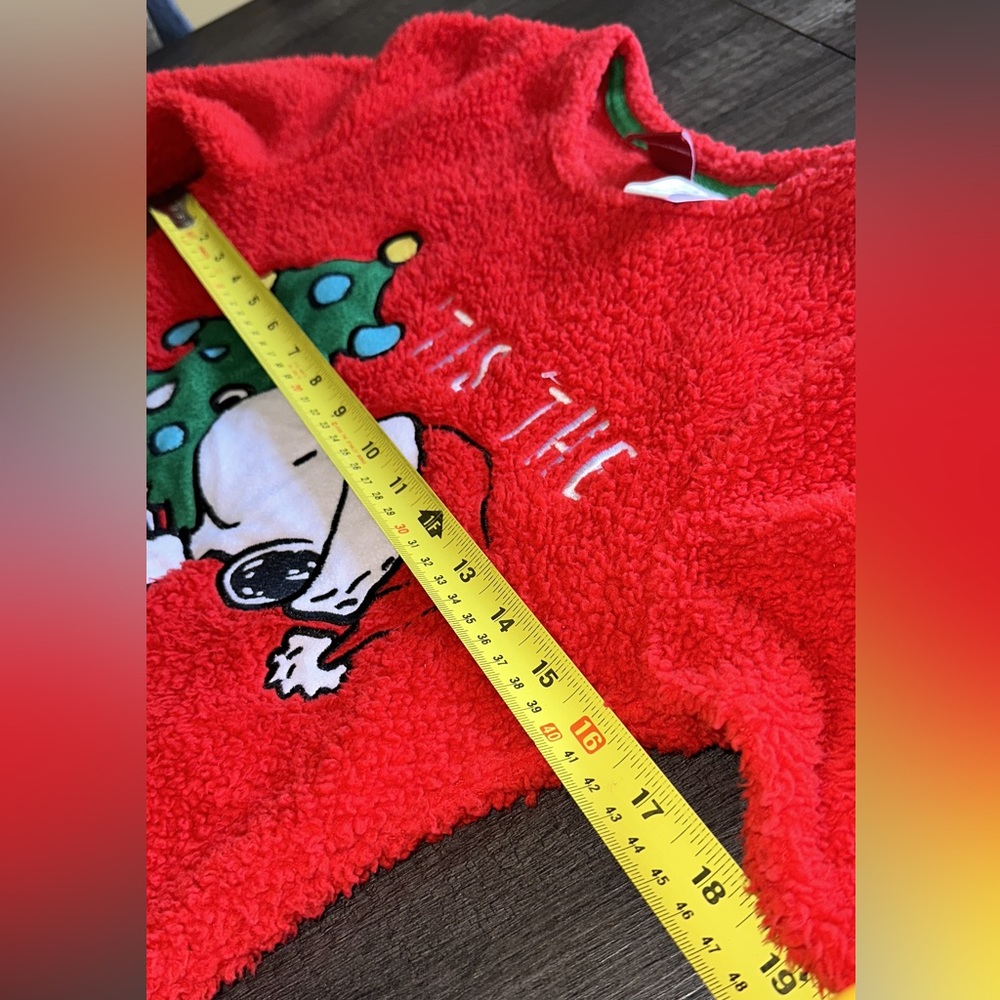 PEANUTS Snoopy | women’s Christmas fleece sweater top XS - Picture 6 of 7